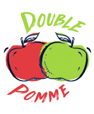 e liquide double pommes 10 ml de chez E-intense