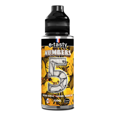 Numbers 5 E-Tasty - 100ml Custard vanille, caramel beurre salé, chantilly