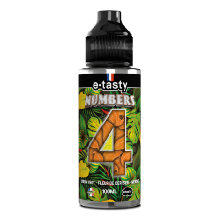 Numbers 4 E-Tasty - 100ml - Limonade, citron vert, fleur de cerisier, menthe