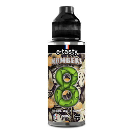 Numbers 8 E-Tasty - 100ml - Pop corn, vanille, caramel