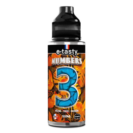 Numbers 3 E-Tasty - 100ml - Pêche, coco, passion