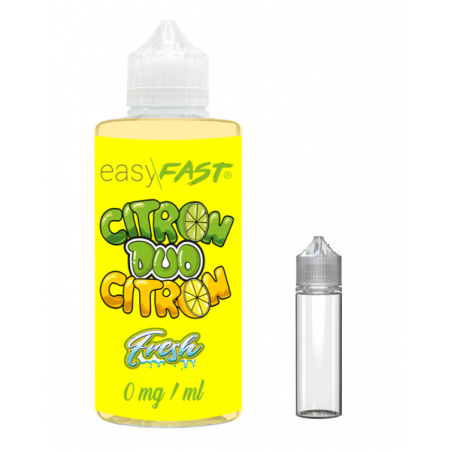E liquide Duo Citron fresh - 230 ml - 00mg - 03mg - 06 mg - EASY/FAST