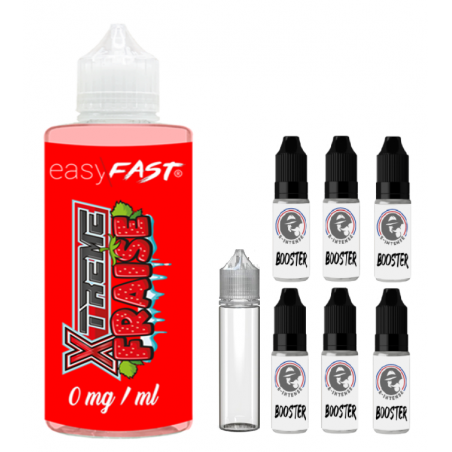 E liquide xtreme fraise no fresh - 230 ml - 00mg - 03mg - 06 mg - EASY/FAST