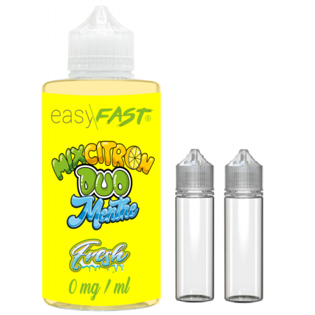 E liquide Duo Citron fresh - 500 ml - 00mg - 03mg - 06 mg - EASY/FAST