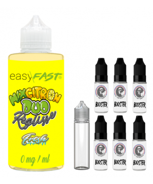 E liquide Duo Citron - reglisse fresh - 230 ml - 00mg - 03mg - 06 mg - EASY/FAST