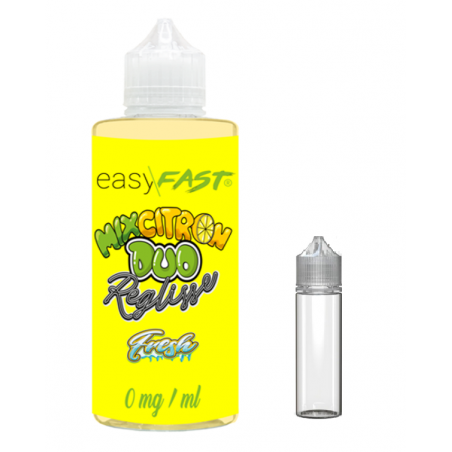 E liquide Duo Citron - reglisse fresh - 230 ml - 00mg - 03mg - 06 mg - EASY/FAST
