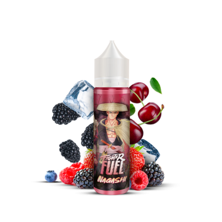 a faire -E-liquide Nagashi 50 ml - Fighter Fuel - Cerise, Fruits rouges - Frais