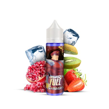 a faire -E-liquide Shigeri 50 ml - Fighter Fuel - Grenade, Fraises des bois, Kiwi - Frais