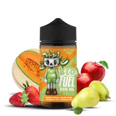 a faire -E-liquide Fraise, Pomme, Melon, Poire 200ml 0mg BIG FUEL