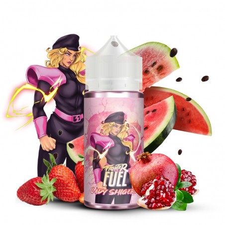 a faire -E-liquide Lady Shigeri 100 ml - Fighter Fuel - Fraise, grenade, pastèque - Frais