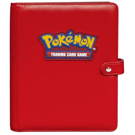 A FAIRE Pokémon - Ultra Pro Portfolio - Premium RED Snap Binder - 20 pages de 4 cases (160 cartes recto-verso)