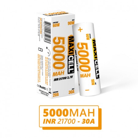a faire ACCUS MAXICELL - 5000 MAH INR 21700 - 30A