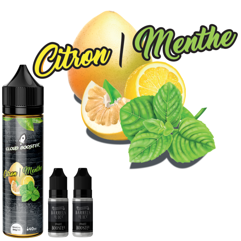 e liquide Citron Menthe 60 ml de chez Cloud Booster e liquide Citron Menthe 60 ml de chez Cloud Booster