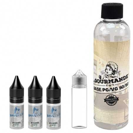 Pack Base( 50/50 ) 3 mg -  200 ml 100% végétal de chez La gourmande