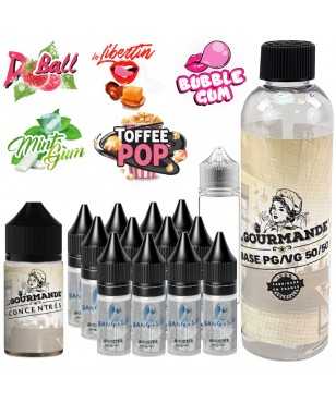 pack diy 230 ml 12 mg avec concentré 30 ml de chez la gourmande