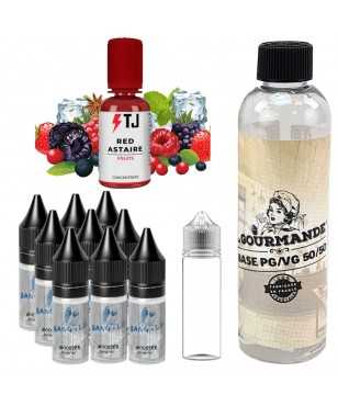 pack diy 230 ml red astaire- 09 mg avec concentré 30 ml de chez T-juice