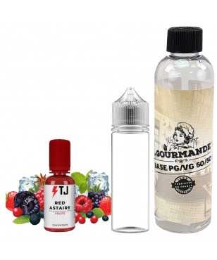 pack diy 230 ml red astaire- 00 mg avec concentré 30 ml de chez T-juice