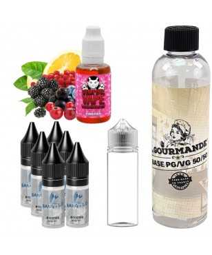 pack diy 230 ml pinkman- 06 mg avec concentré 30 ml de vampire va