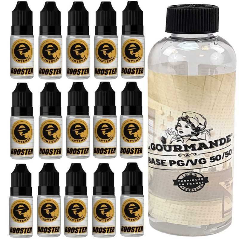 PACK BASE 1L 30/70 , 100% végétal + 15 BOOSTERS NICOTINE