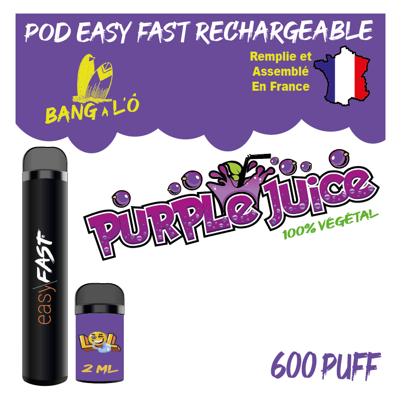 kit complet easy fast Purple Juice 09 mg