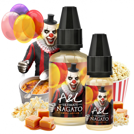 Concentré Nagato 30 ml Sweet Edition Ultimate A&L Crème brûlée - Pop corn - Caramel